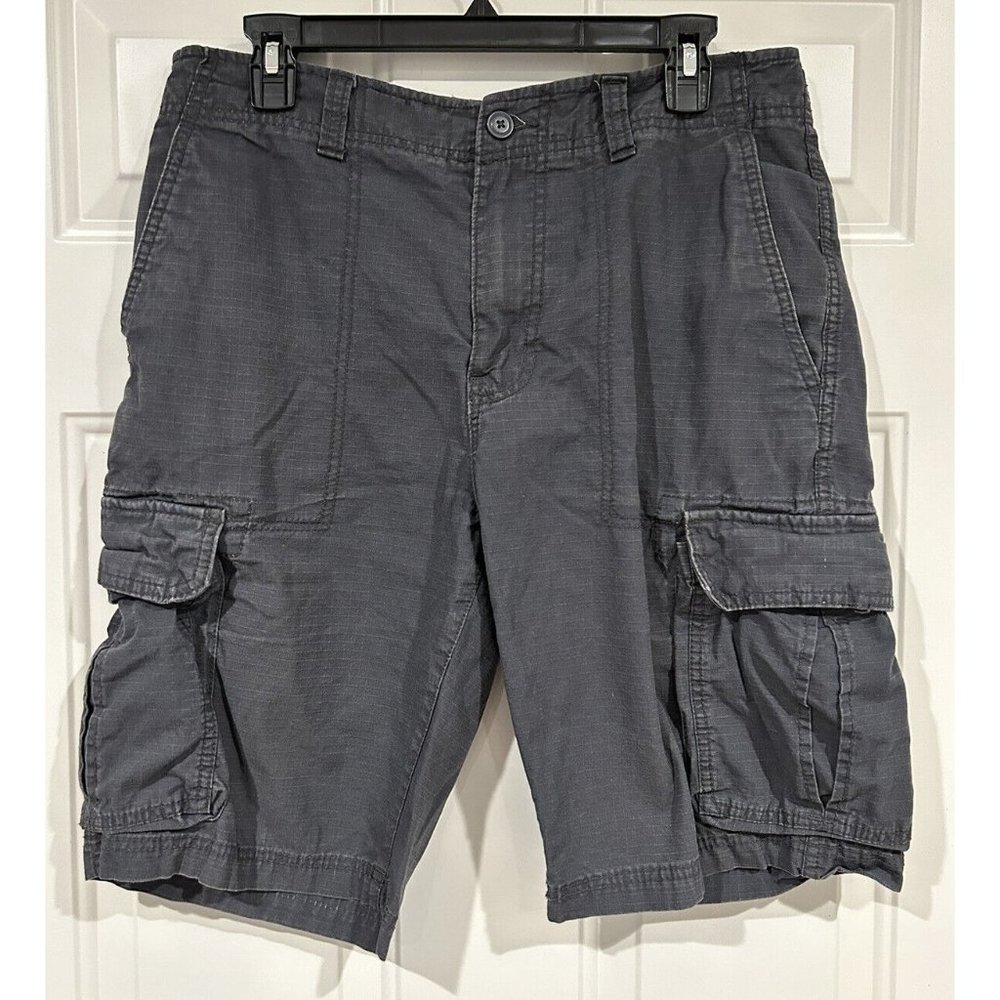 Goodfellow & Co Charcoal Gray Men’s Cargo Shorts Pockets Size 32
